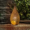 Firefly Metal Teardrop Lantern Solar Light