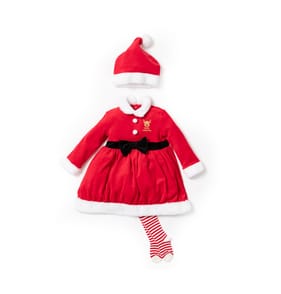 Festive Fun Baby Santa Dress Set 3 Pieces