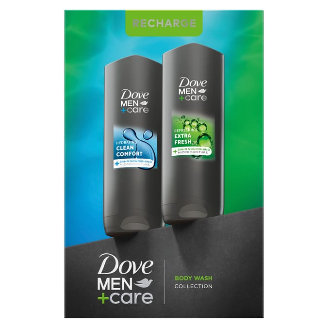 Dove Men+Care Body Wash Gift Set 2 Piece - Recharge   