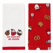  Festive Feeling Tea Towels 2 Pack - Eat, Drink & Be Merry   