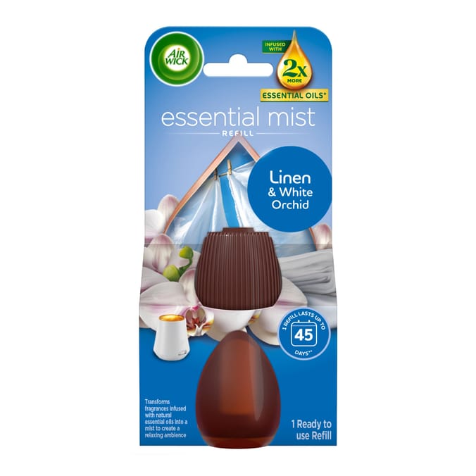 Air Wick Essential Mist Single Refill 20ml -  Linen & White Orchid