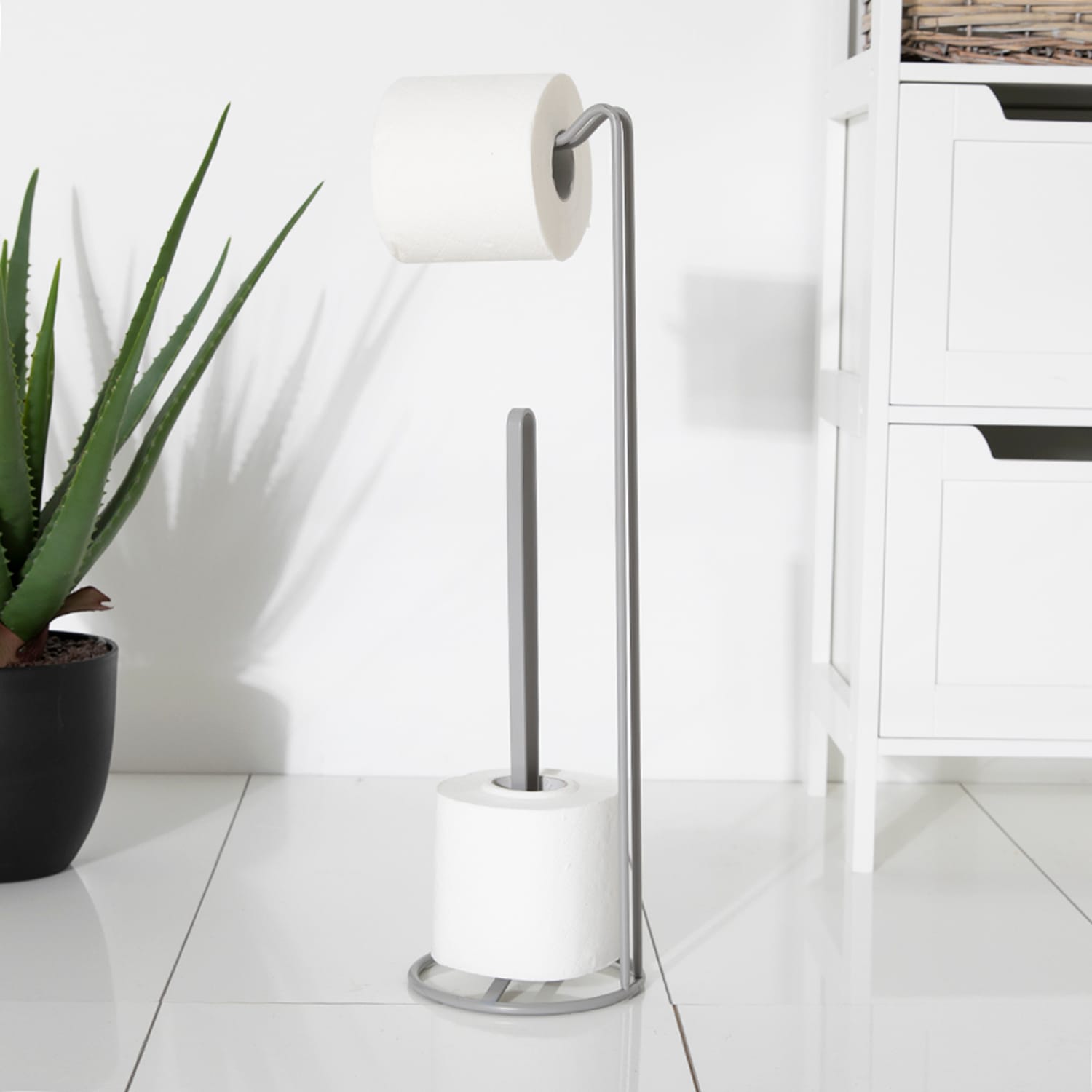 Bathroom Toilet Roll Holder & Storage Caddy Home Bargains