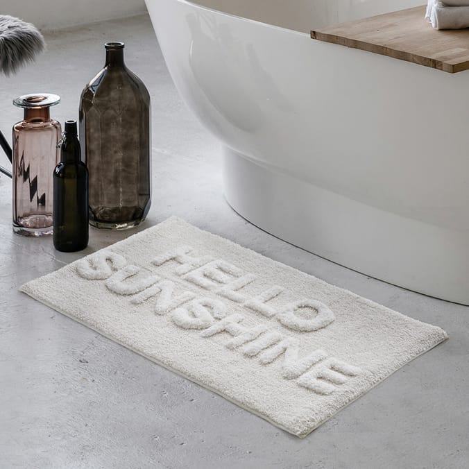 Bath Slogan Bath Mat - Hello Sunshine