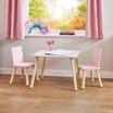 Liberty House Toys Toddler Bed and Table and Two Chairs Set - Pink