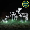 Prestige Mains Operated LED Iridescent Reindeer Family