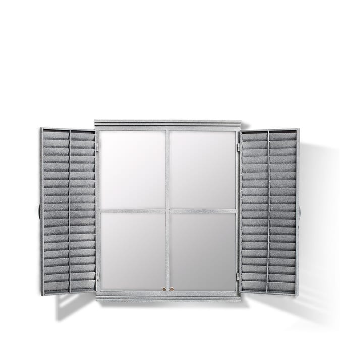 The Outdoor Living Collection Iron Shutter Garden Mirror