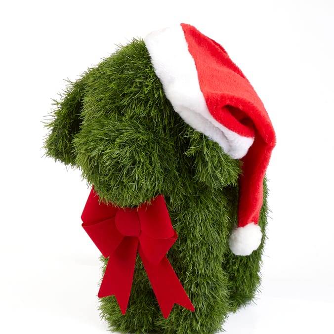Festive Feeling Artificial Grass Christmas Dog 45cm