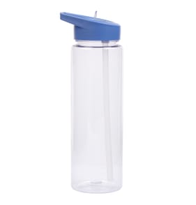 Hydrate Clear Bottle With Coloured Lid - Blue