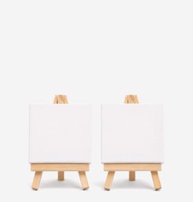 Colvin & Co Artists' Mini Canvas & Easel x2