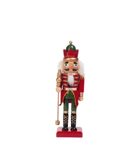 Festive Feeling Wooden Christmas Nutcracker 25cm - Red