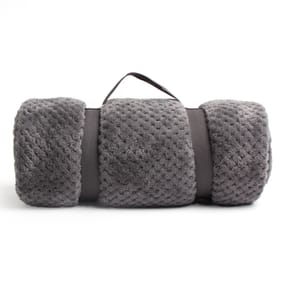 Home Collections Waffle Throw - Charcoal