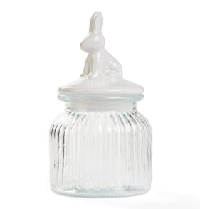  Hoppy Easter Easter Bunny Ears Sweet Jar - White