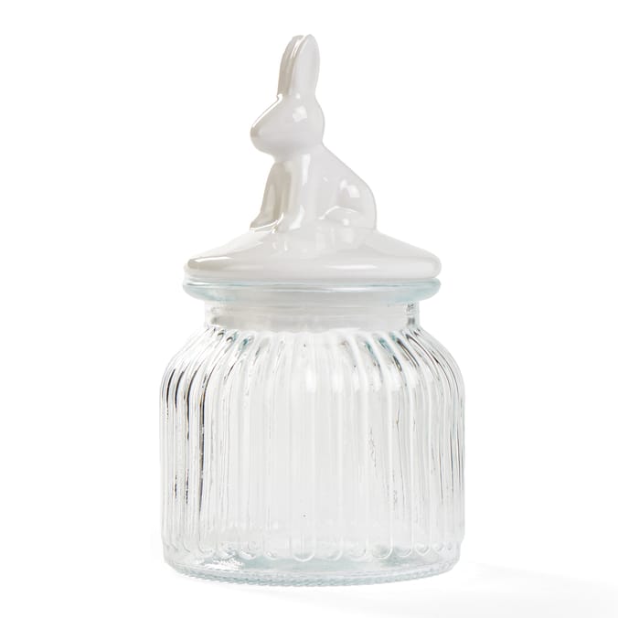  Hoppy Easter Easter Bunny Ears Sweet Jar - White