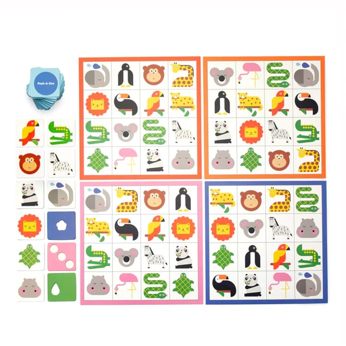 Peek-A-Zoo Bingo Game