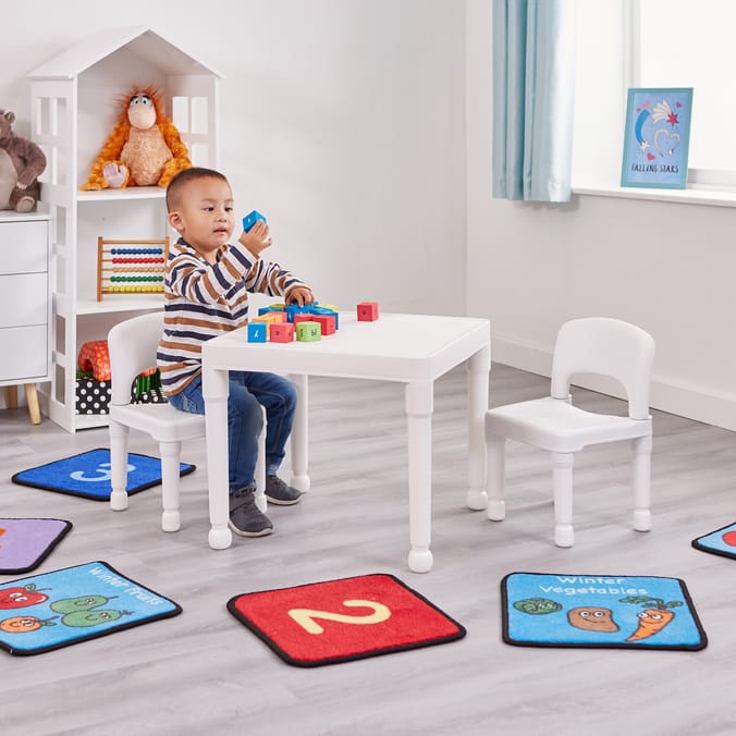 Liberty House Toys Kids Plastic Table and Two Chairs Set