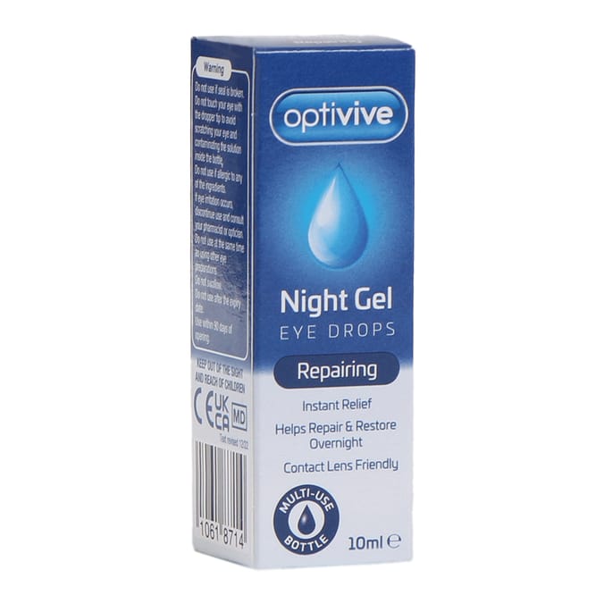 Optivive Night Gel Repairing Eye Drops 10ml