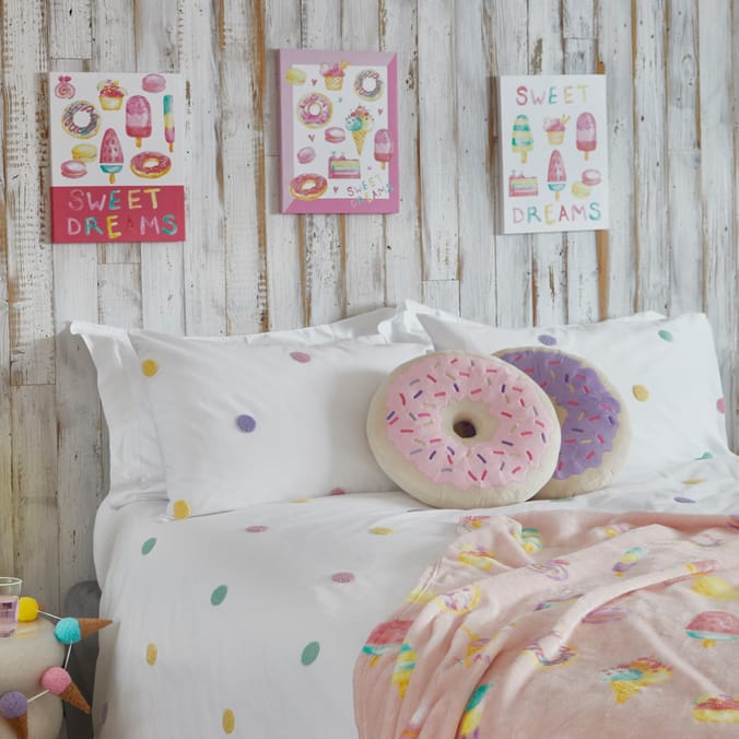 Krispy Dreme Cushion - Cream  Donut cushion, Donut pillow, Kid room decor