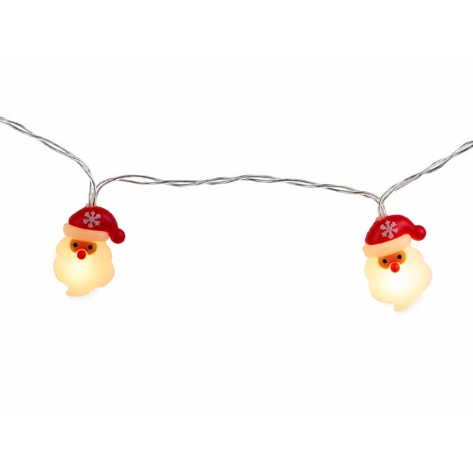 Prestige Battery Operated 10 LED String Lights - Santa