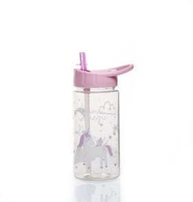 Back To School Bottle With Straw 400ml - Pink