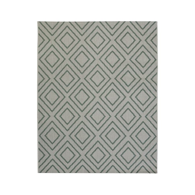 Essentials County Diamond Rug - Duck Egg 120 x 160cm