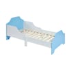 Liberty House Toys Two Tone Toddler Bed and 9 Bin Storage Unit Set - White & Blue