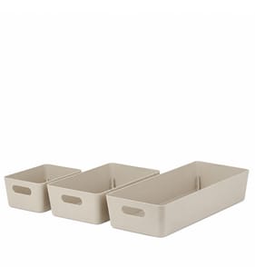 Wham Studio Slim Versatile Storage Basket Set - Cream