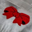 Festive Feeling Coir Door Mat - Red Bow