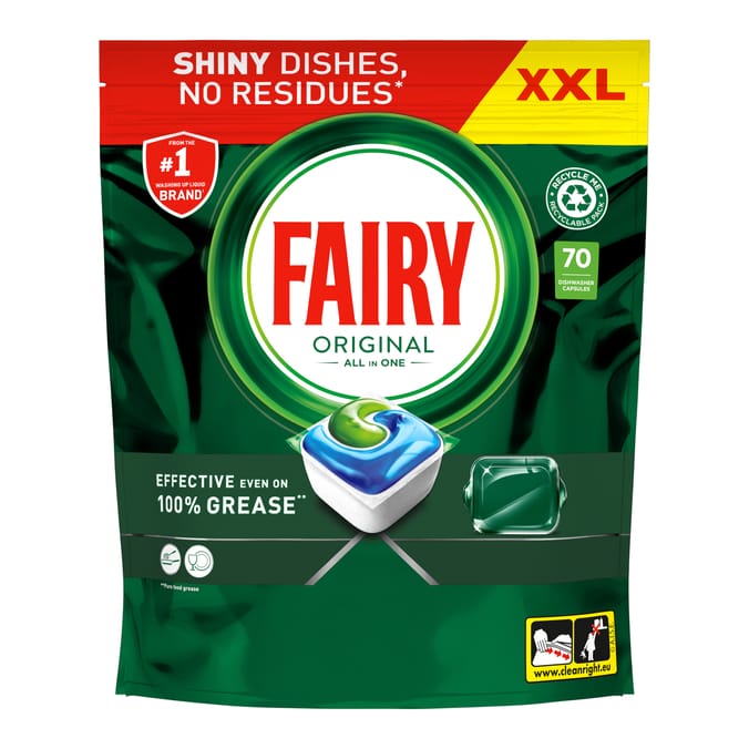 Fairy Original All In One Dishwasher Tablets - 70 Tablets