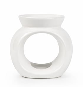 Ceramic Oval Oil Burner - White