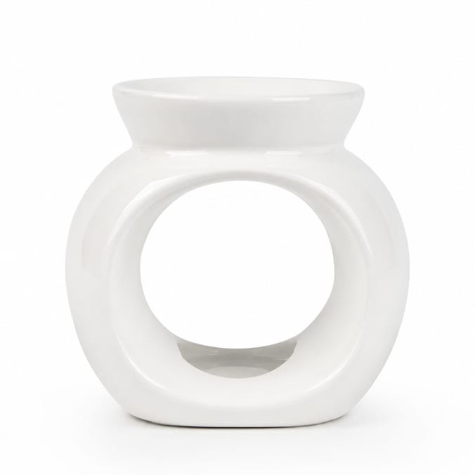 Ceramic Oval Oil Burner - White