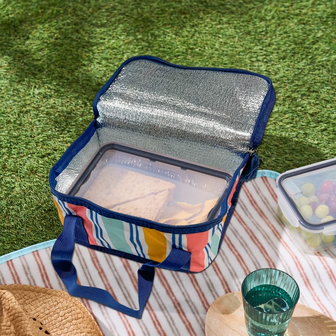 Summer Small Cooler Bag - Multi Coloured Stripe 