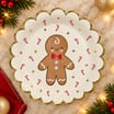 Sleigh Bells Gingerbread Man Paper Plates 10 Pack