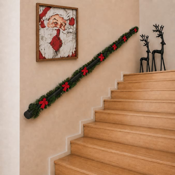 Festive Feeling Christmas Tinsel With Bow