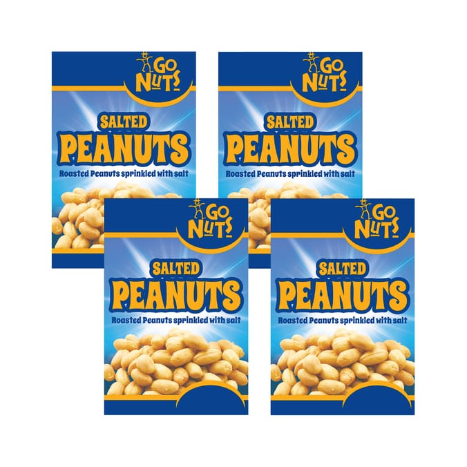 Go Nuts Roasted & Salted Peanuts 50g x4