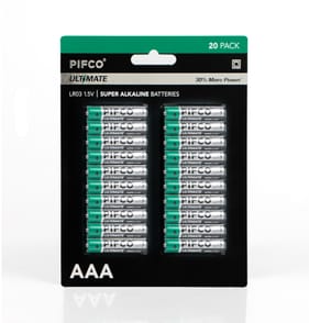 Pifco AAA Ultimate Super Alkaline Batteries 20 Pack