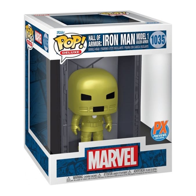 Pop! Vinyl Deluxe Marvel Iron Man Hall Of Armour Iron Man Model 1 Figure