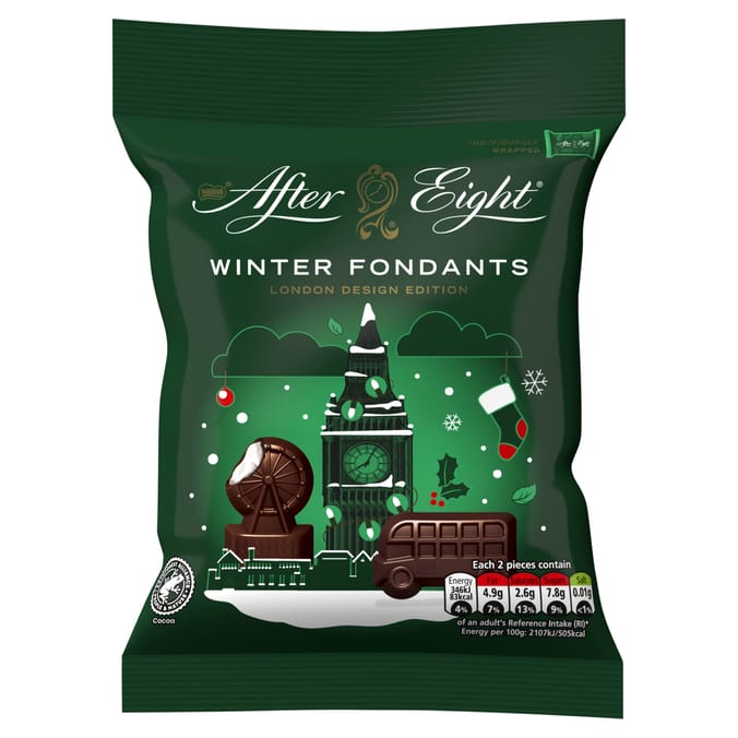 After Eight Winter Fondants Dark Mint Chocolate Bag 57g
