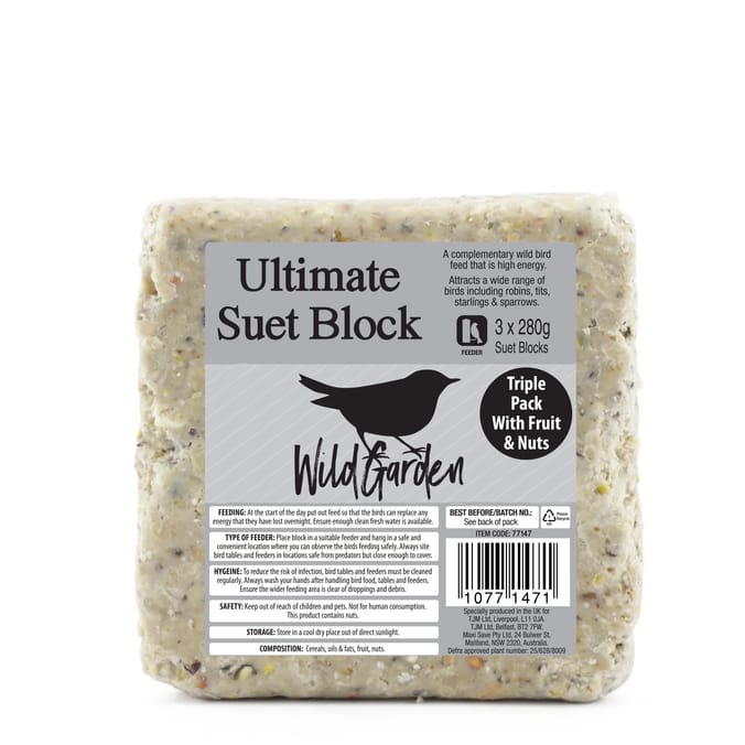 Wild Garden Ultimate Suet Block 3 x 280g