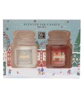 Wickford & Co Scented Jar Candle Set of 2 - Gingerbread & Snowflake Wishes 