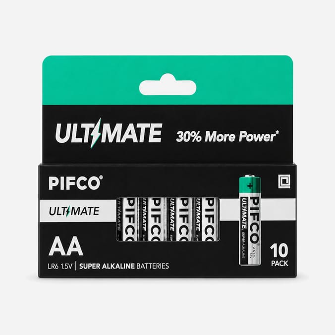 Pifco AA Ultimate Super Alkaline Batteries 10 Pack
