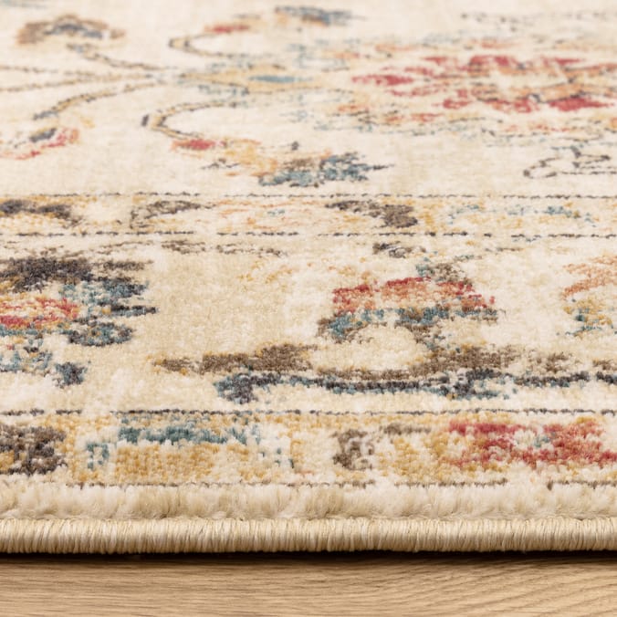 Asiatic Raja Border Runner RA05 - Cream/Multi