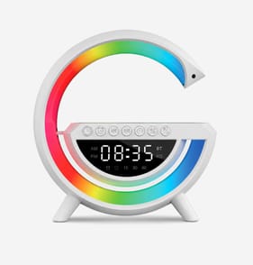 Equatech Rechargeable LED Wireless Charging Speaker with Alarm Clock