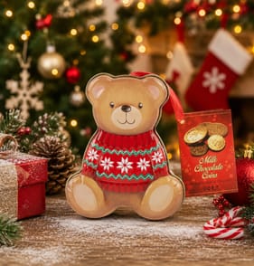 Milk Chocolate Coins Tin 35g - Bear