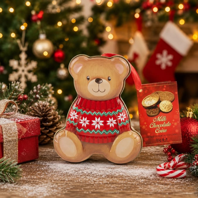 Milk Chocolate Coins Tin 35g - Bear