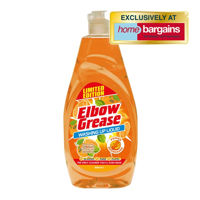 Elbow Grease Washing Up Liquid 600ml - Orange & Ginger