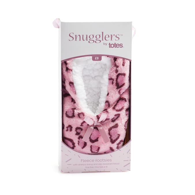 Snugglers Fleece Footsie Slippers Home Bargains