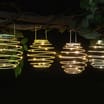 Firefly Assorted Colour Hanging Spiral Solar Lights 4 Pack