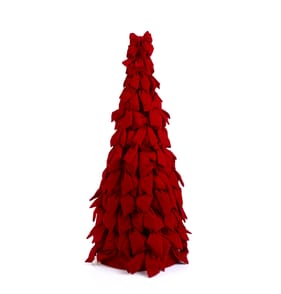 Winter Charm Large Velvet Bow Tree - Red