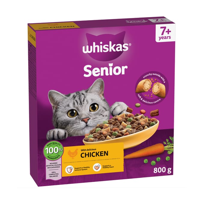 Whiskas 1+ Adult Dry Cat Food 800g - Chicken