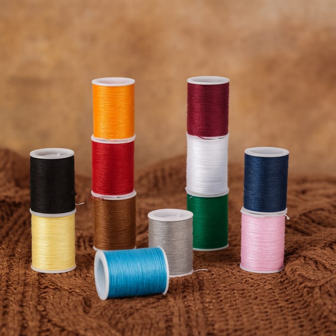 Hand Made With Love Polyester Threads 12 Pack